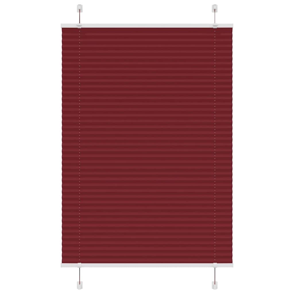 vidaXL Plissee Bordeauxrot 85x100 cm Stoffbreite 84,4 cm Polyester