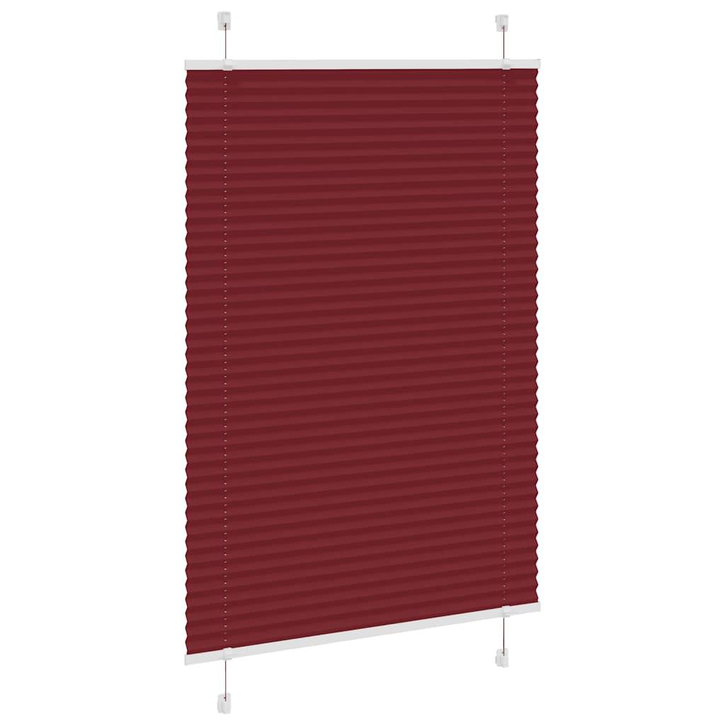 vidaXL Plissee Bordeauxrot 90x100 cm Stoffbreite 89,4 cm Polyester