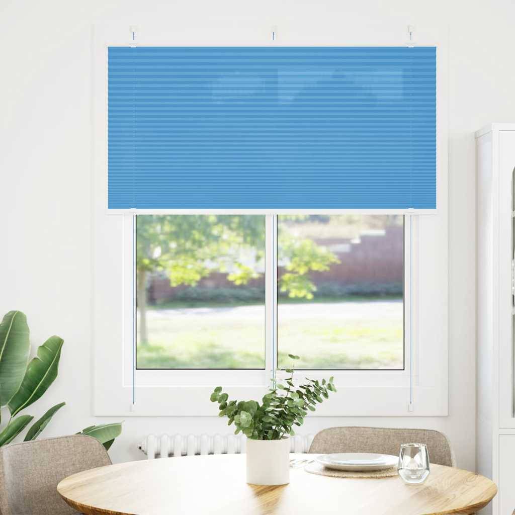 vidaXL Plissee Blau 115x150 cm Stoffbreite 114,4 cm Polyester