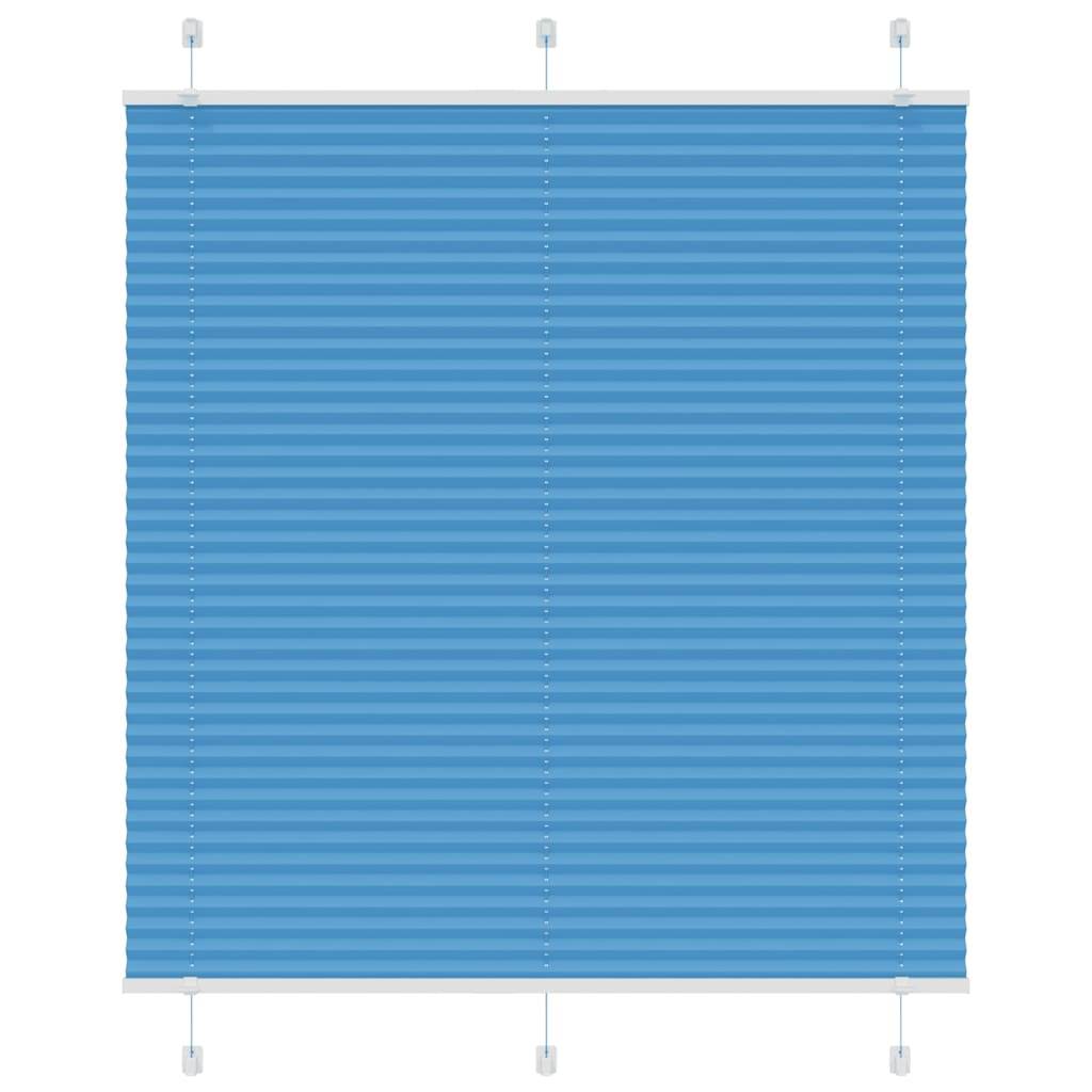 vidaXL Plissee Blau 120x100 cm Stoffbreite 119,4 cm Polyester
