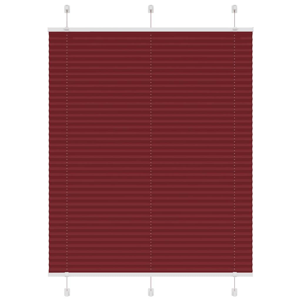vidaXL Plissee Bordeauxrot 105x100 cm Stoffbreite 104,4 cm Polyester