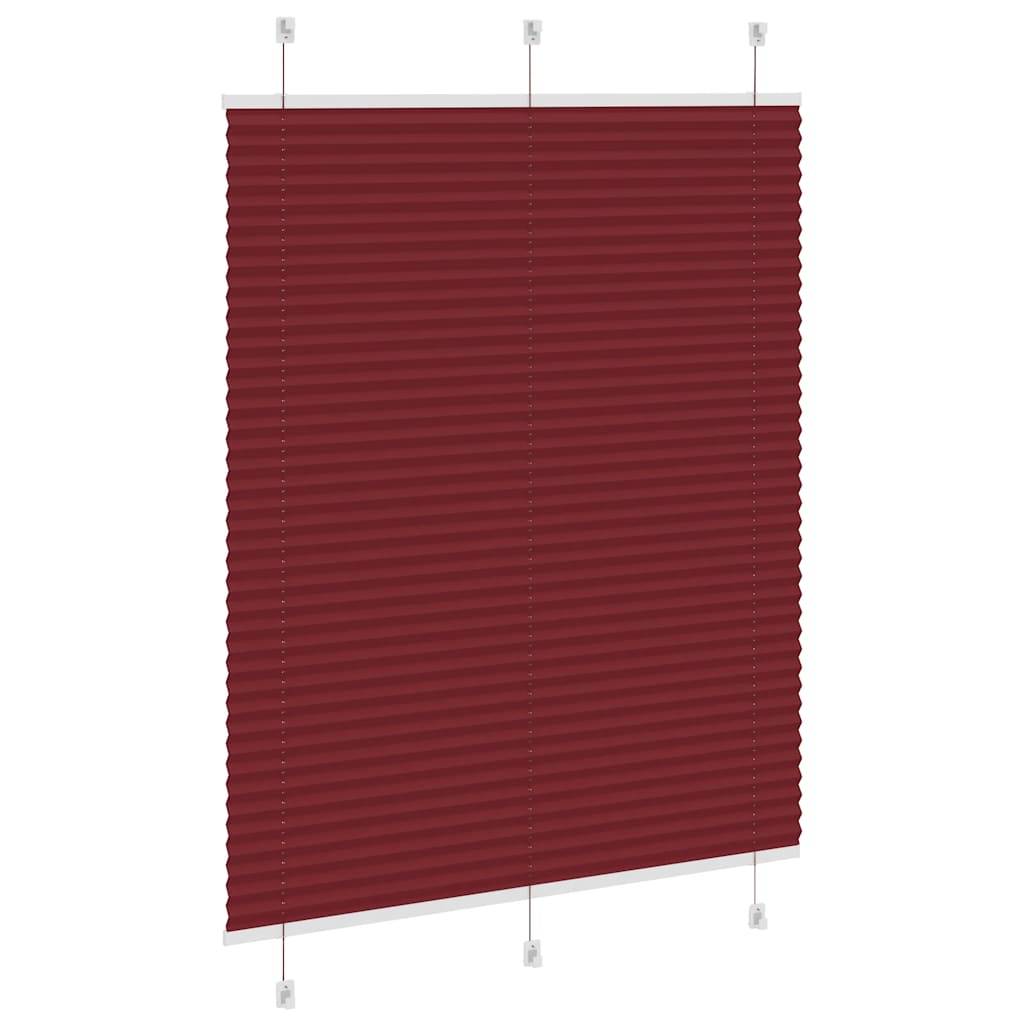vidaXL Plissee Bordeauxrot 105x100 cm Stoffbreite 104,4 cm Polyester