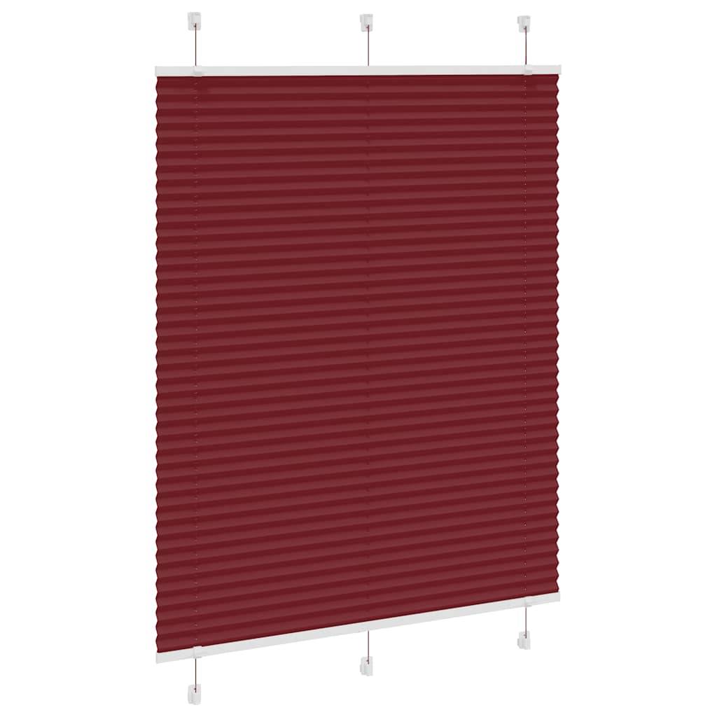 vidaXL Plissee Bordeauxrot 105x100 cm Stoffbreite 104,4 cm Polyester
