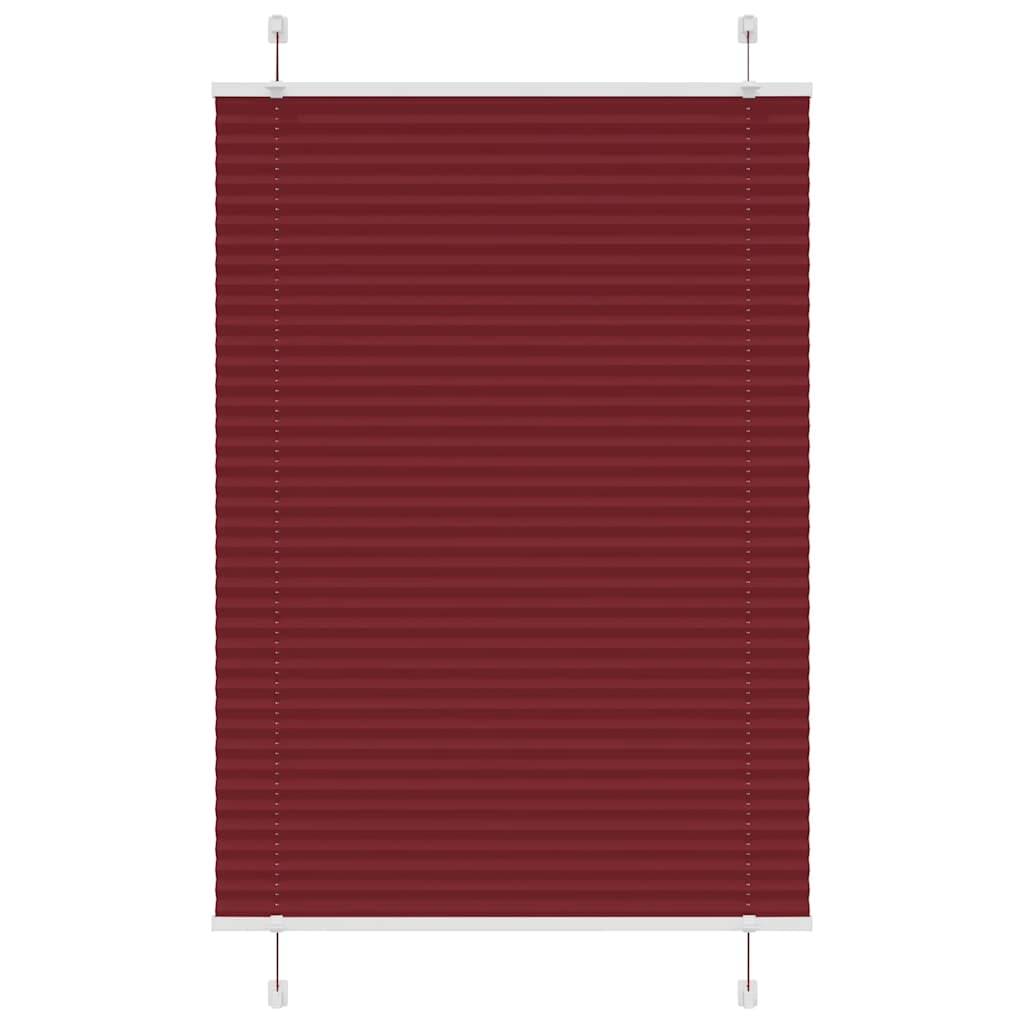 vidaXL Plissee Bordeauxrot 100x150 cm Stoffbreite 99,4 cm Polyester
