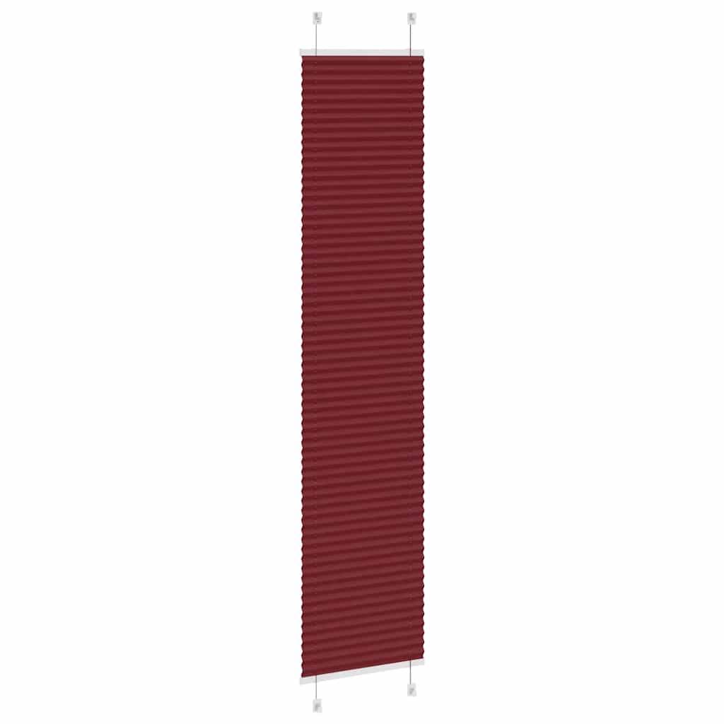 vidaXL Plissee Bordeauxrot 40x200 cm Stoffbreite 39,4 cm Polyester