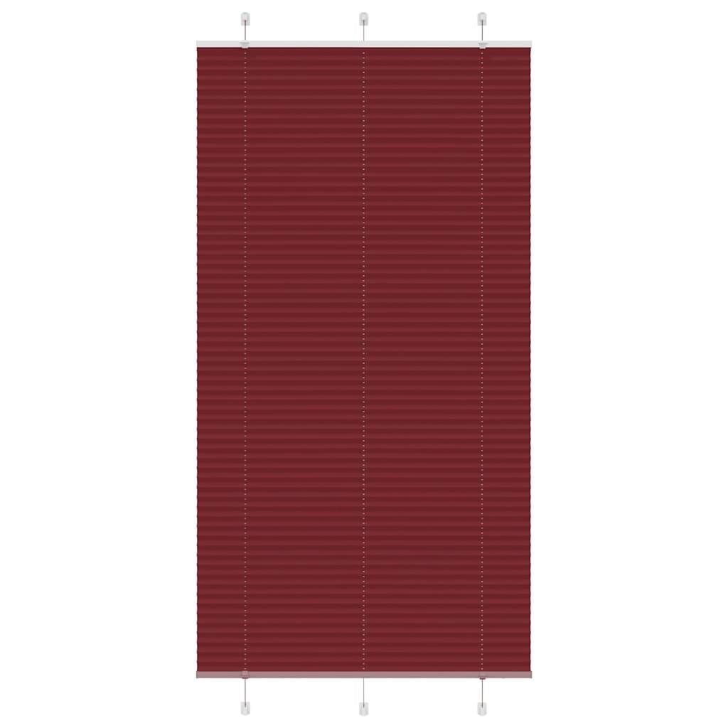 vidaXL Plissee Bordeauxrot 110x200 cm Stoffbreite 109,4 cm Polyester