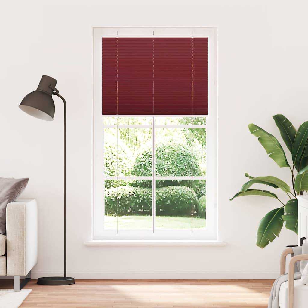 vidaXL Plissee Bordeauxrot 110x200 cm Stoffbreite 109,4 cm Polyester