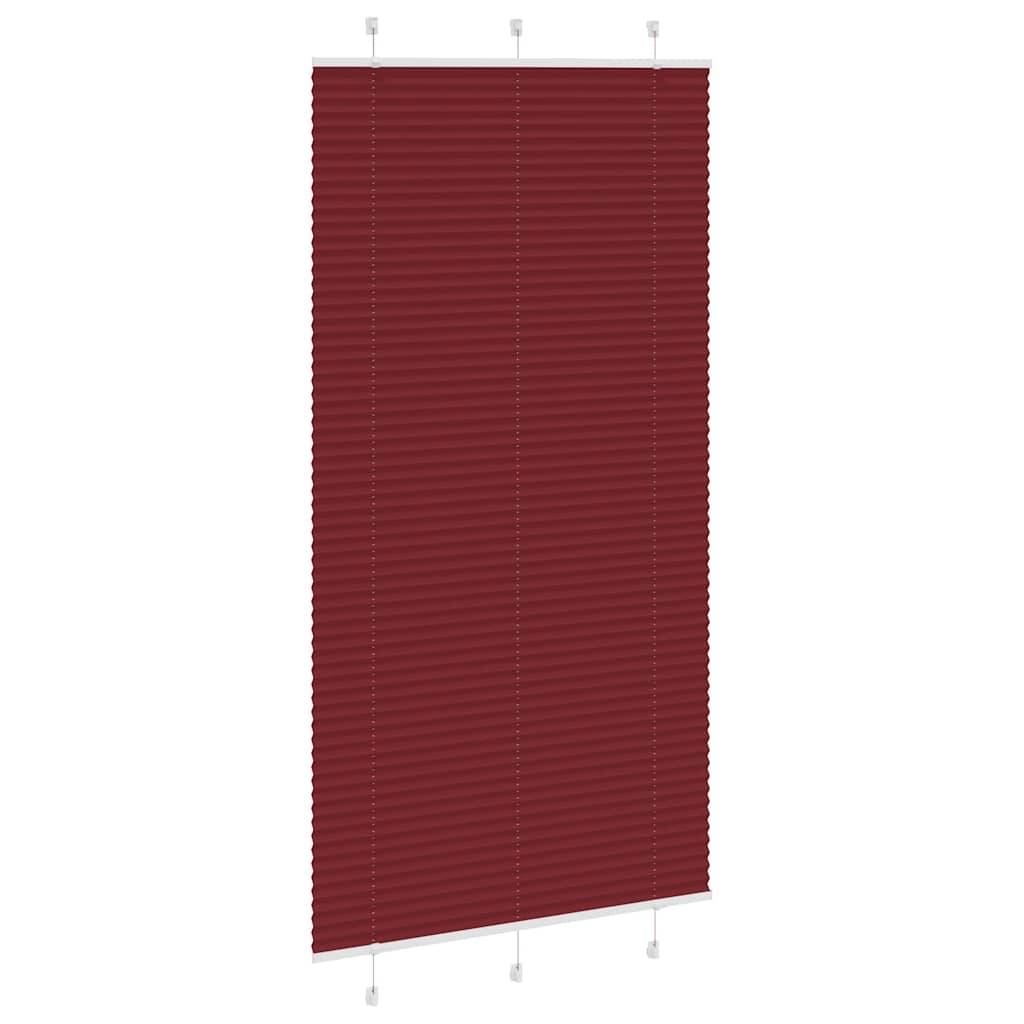 vidaXL Plissee Bordeauxrot 110x200 cm Stoffbreite 109,4 cm Polyester
