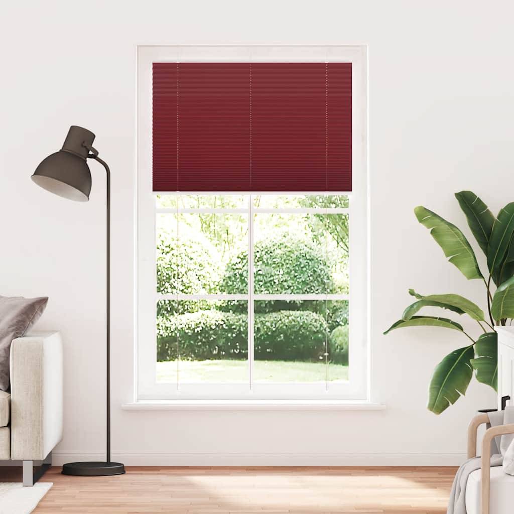 vidaXL Plissee Bordeauxrot 120x200 cm Stoffbreite 119,4 cm Polyester
