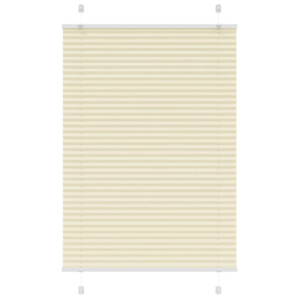 vidaXL Plissee Creme 100x100 cm Stoffbreite 99,4 cm Polyester