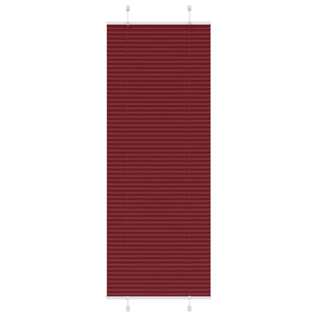 vidaXL Plissee Bordeauxrot 80x200 cm Stoffbreite 79,4 cm Polyester
