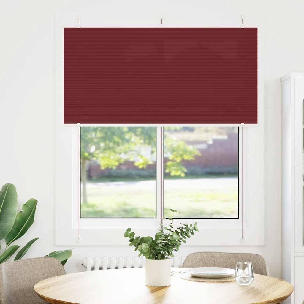 vidaXL Plissee Bordeauxrot 120x150 cm Stoffbreite 119,4 cm Polyester