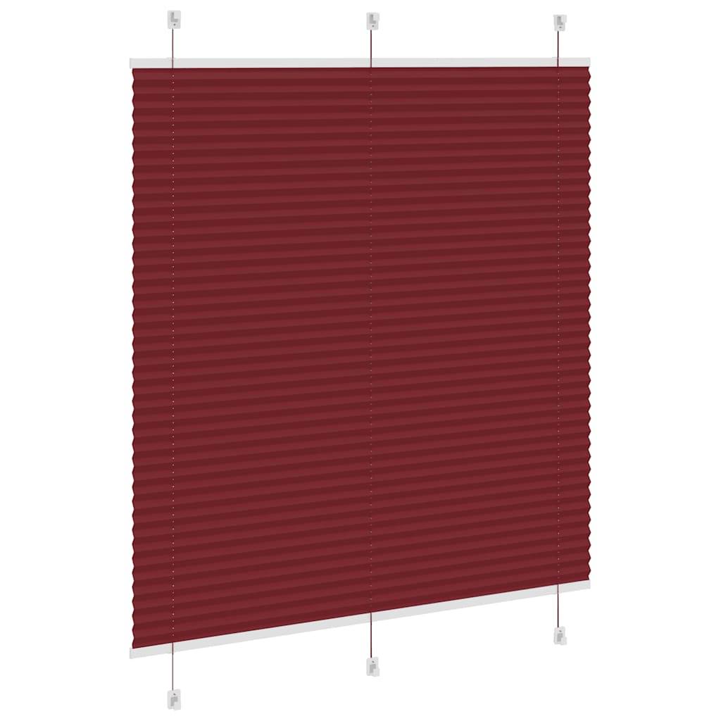 vidaXL Plissee Bordeauxrot 120x100 cm Stoffbreite 119,4 cm Polyester