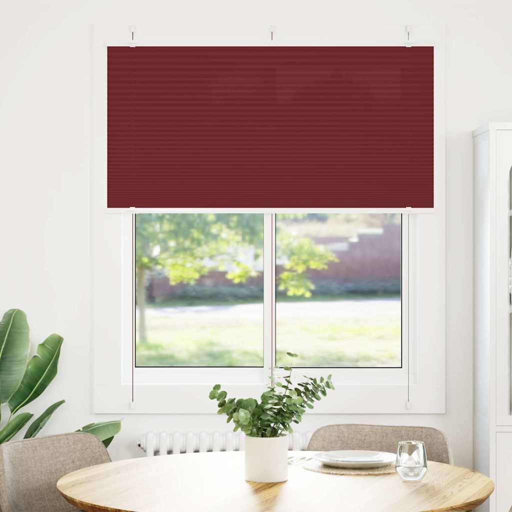 vidaXL Plissee Bordeauxrot 120x100 cm Stoffbreite 119,4 cm Polyester