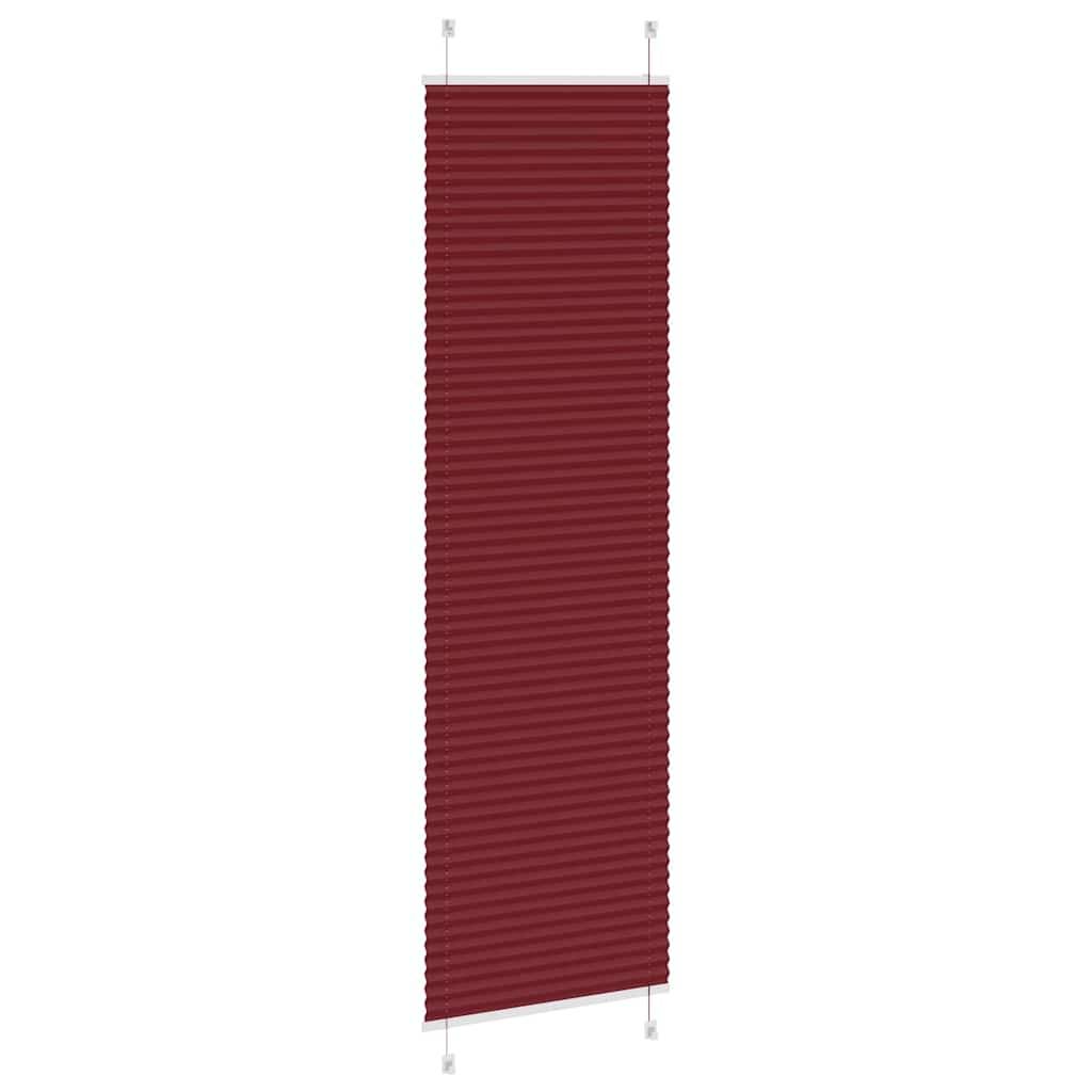 vidaXL Plissee Bordeauxrot 60x200 cm Stoffbreite 59,4 cm Polyester