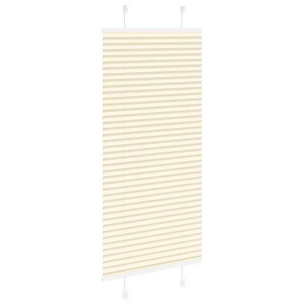 vidaXL Plissee Creme 65x100 cm Stoffbreite 64,4 cm Polyester