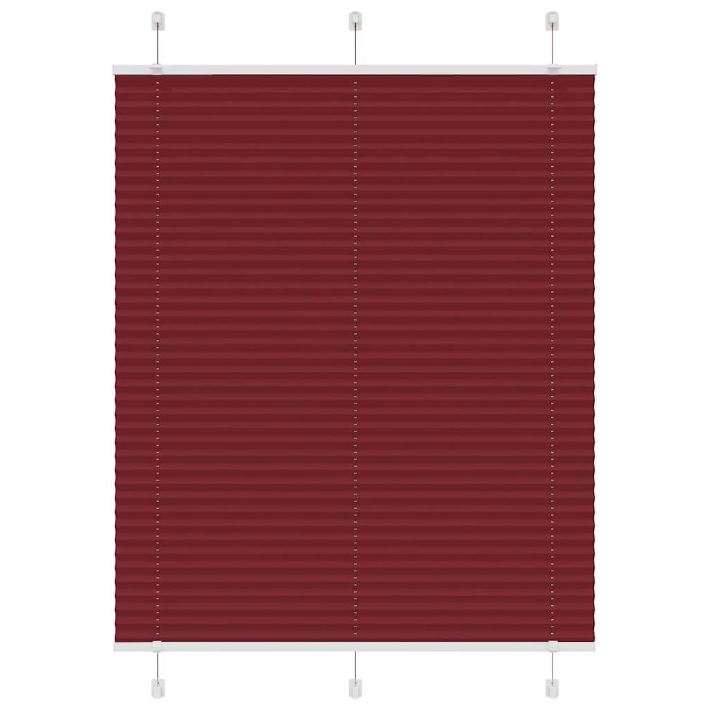 vidaXL Plissee Bordeauxrot 110x150 cm Stoffbreite 109,4 cm Polyester