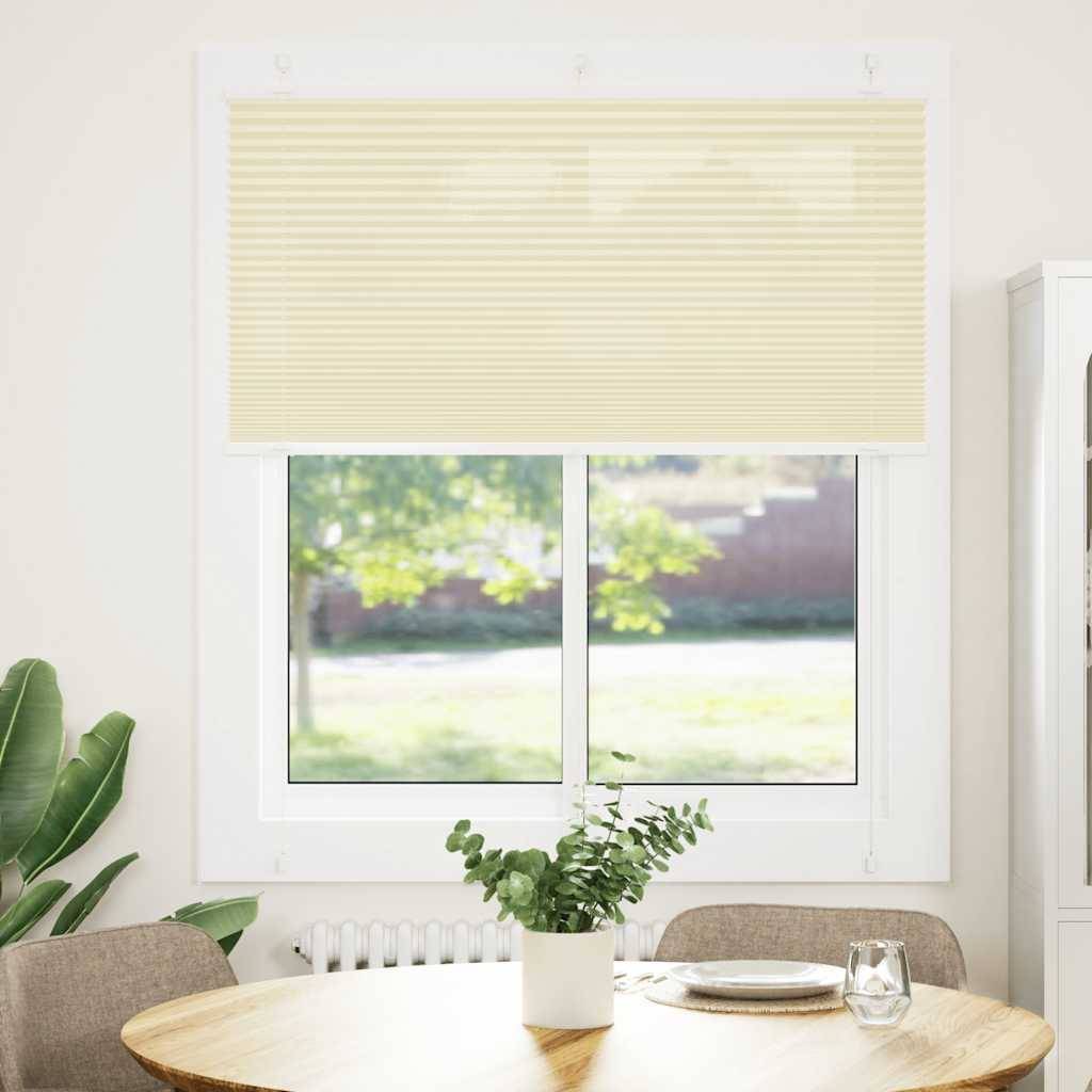 vidaXL Plissee Creme 120x100 cm Stoffbreite 119,4 cm Polyester