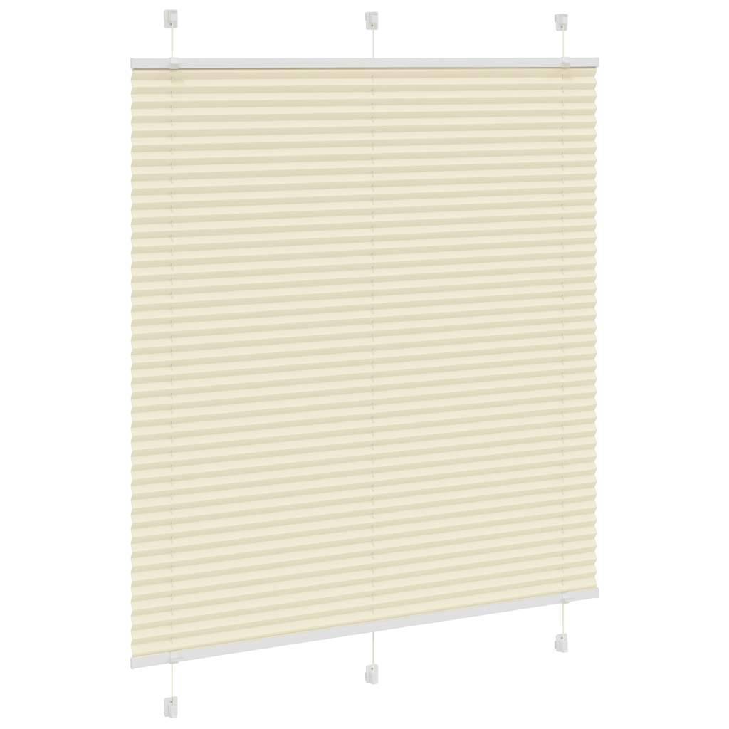 vidaXL Plissee Creme 120x150 cm Stoffbreite 119,4 cm Polyester