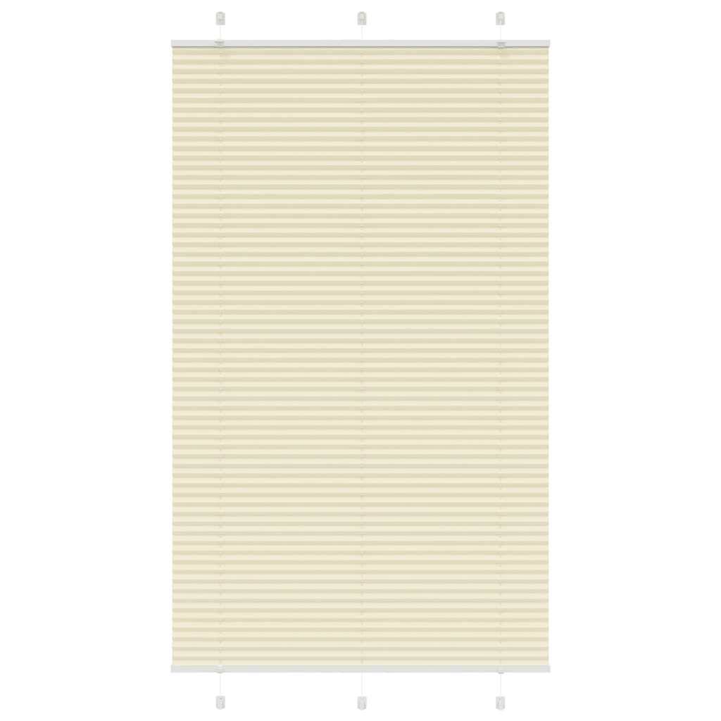 vidaXL Plissee Creme 110x200 cm Stoffbreite 109,4 cm Polyester