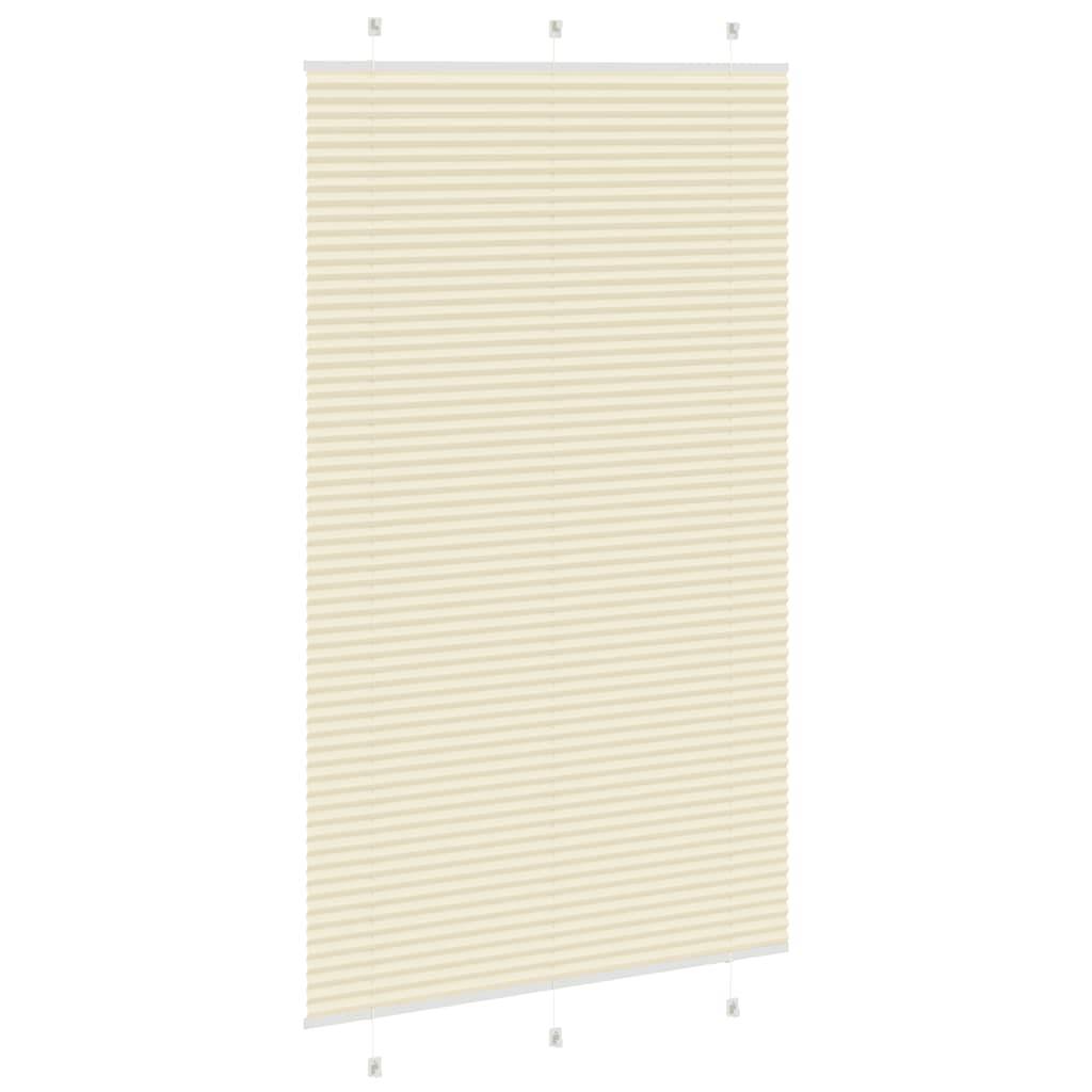 vidaXL Plissee Creme 120x200 cm Stoffbreite 119,4 cm Polyester