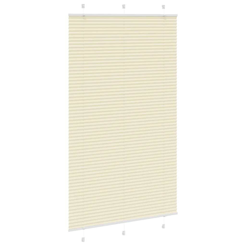 vidaXL Plissee Creme 115x200 cm Stoffbreite 114,4 cm Polyester
