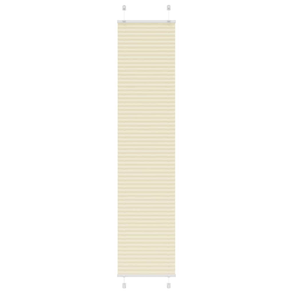 vidaXL Plissee Creme 45x200 cm Stoffbreite 44,4 cm Polyester