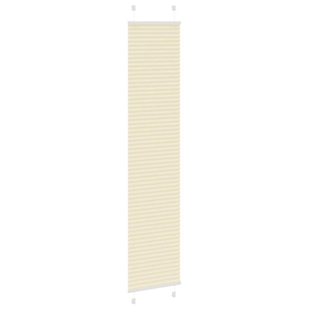vidaXL Plissee Creme 45x200 cm Stoffbreite 44,4 cm Polyester