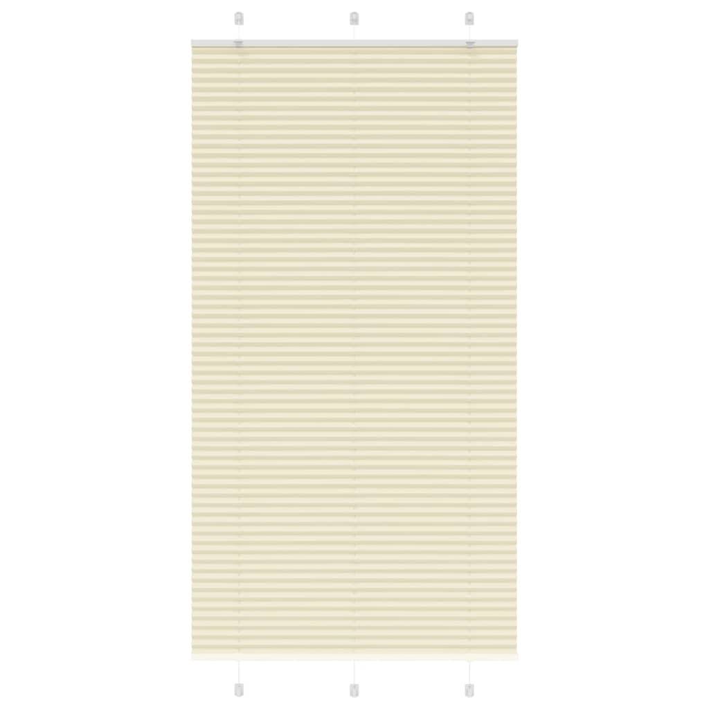 vidaXL Plissee Creme 105x200 cm Stoffbreite 104,4 cm Polyester