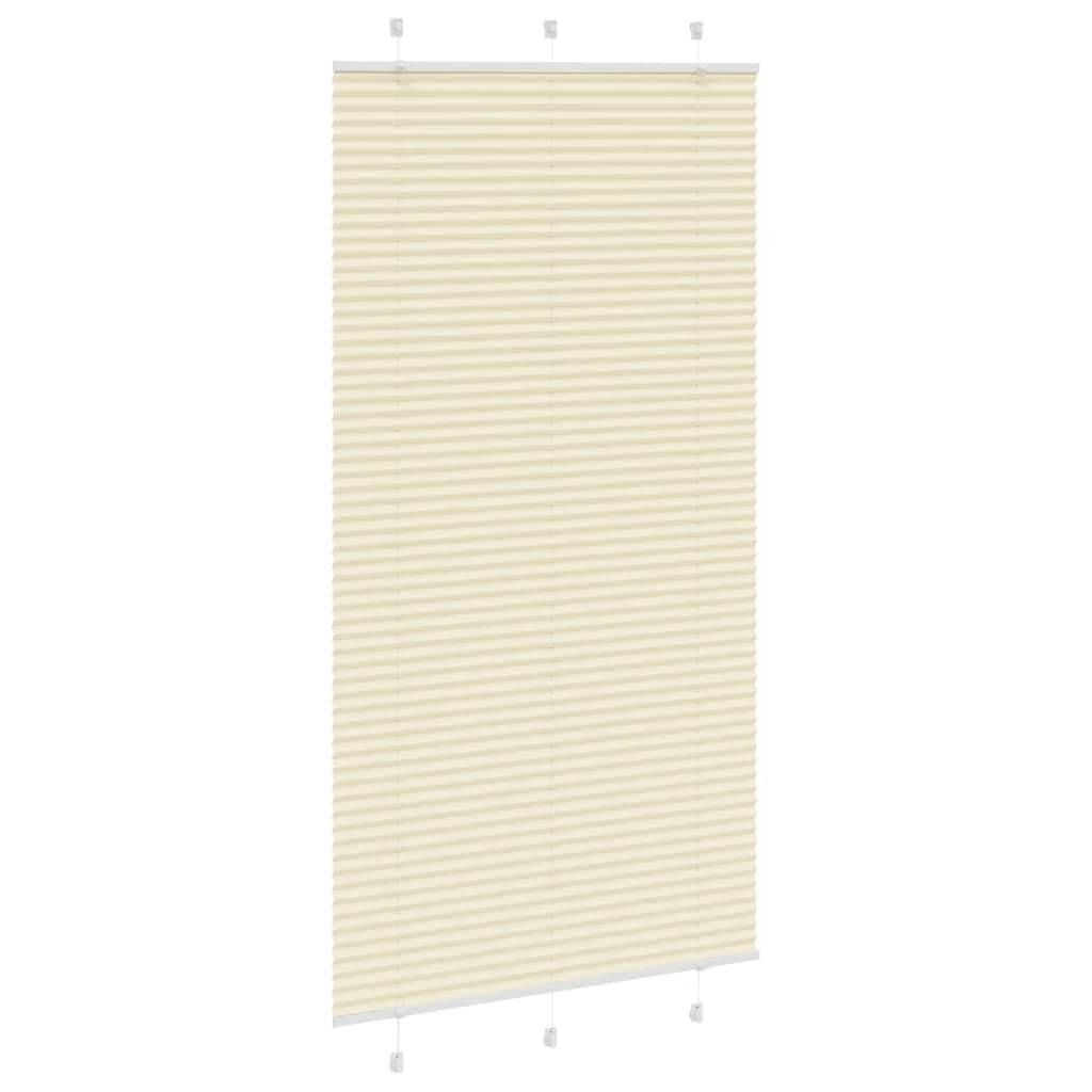 vidaXL Plissee Creme 110x200 cm Stoffbreite 109,4 cm Polyester
