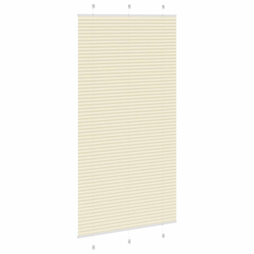 vidaXL Plissee Creme 105x200 cm Stoffbreite 104,4 cm Polyester
