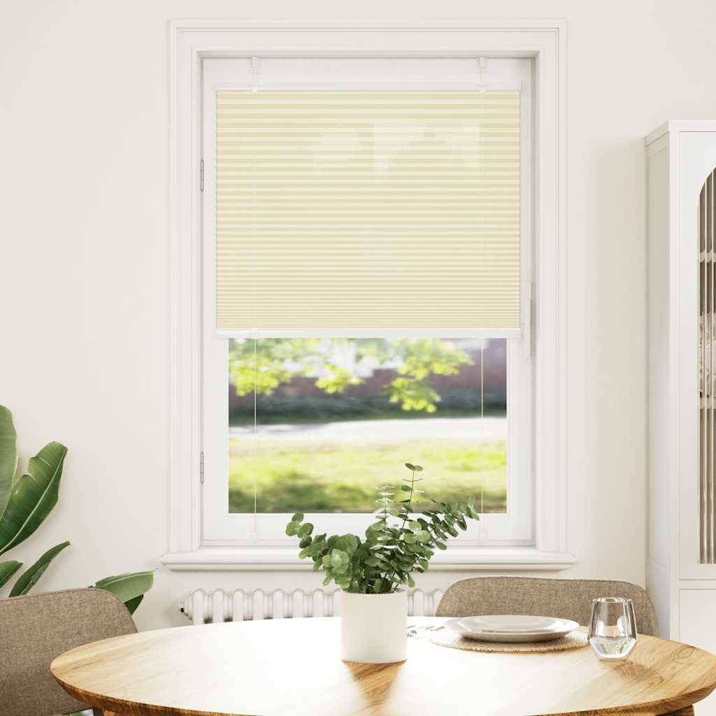 vidaXL Plissee Creme 80x150 cm Stoffbreite 79,4 cm Polyester