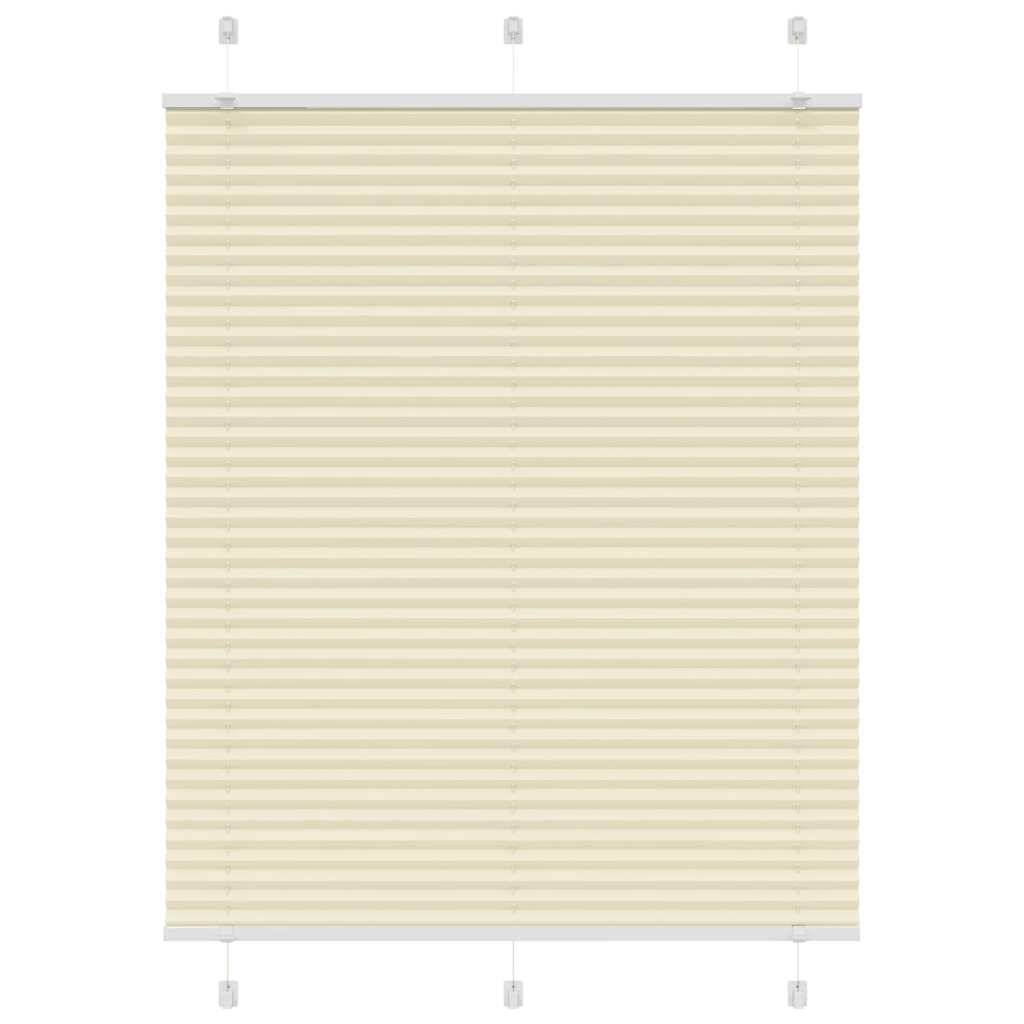 vidaXL Plissee Creme 110x150 cm Stoffbreite 109,4 cm Polyester
