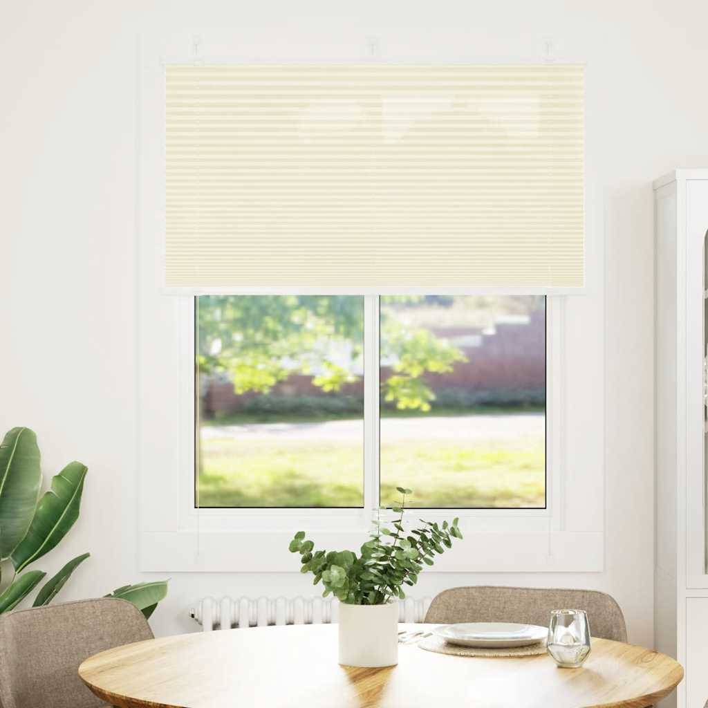 vidaXL Plissee Creme 110x150 cm Stoffbreite 109,4 cm Polyester
