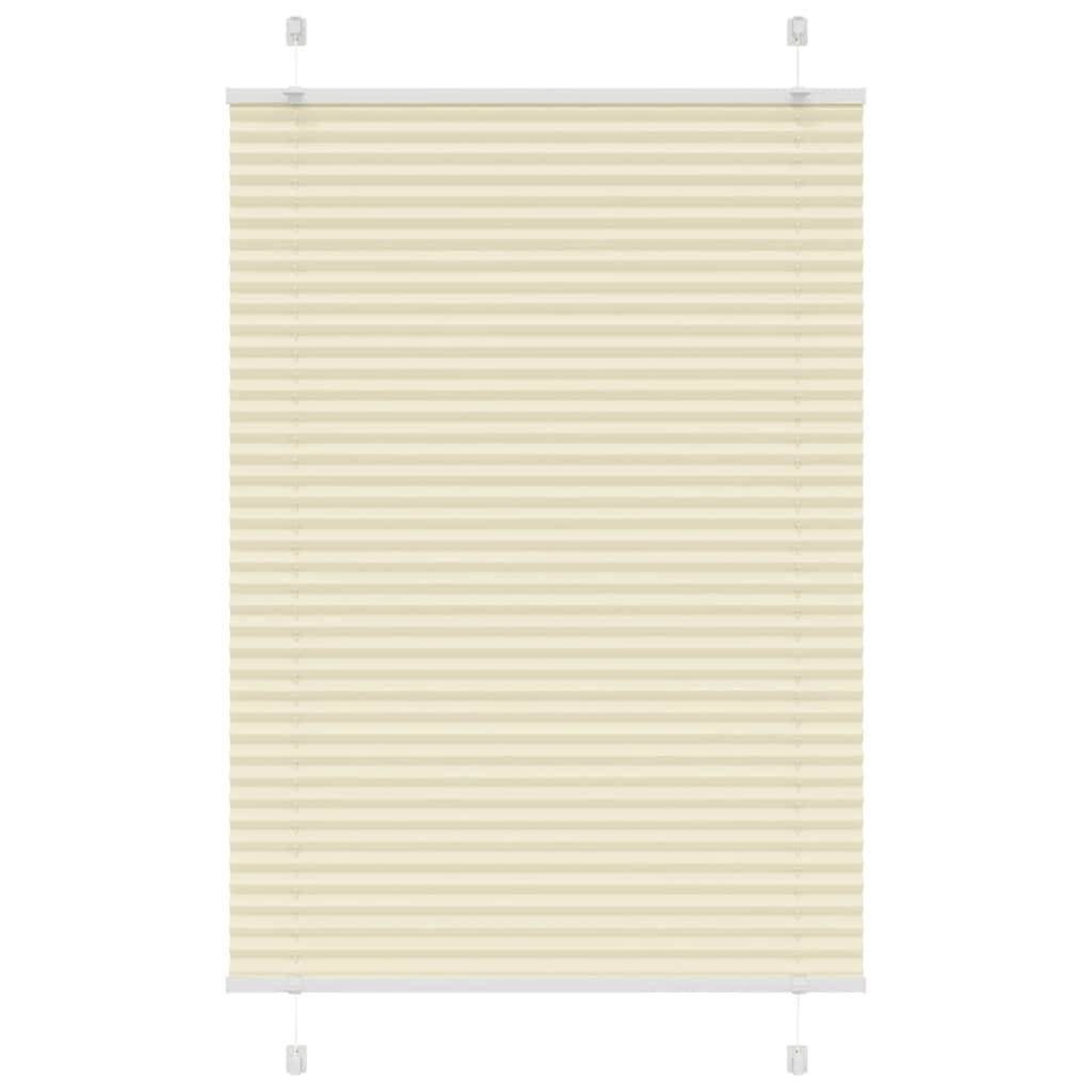 vidaXL Plissee Creme 85x150 cm Stoffbreite 84,4 cm Polyester