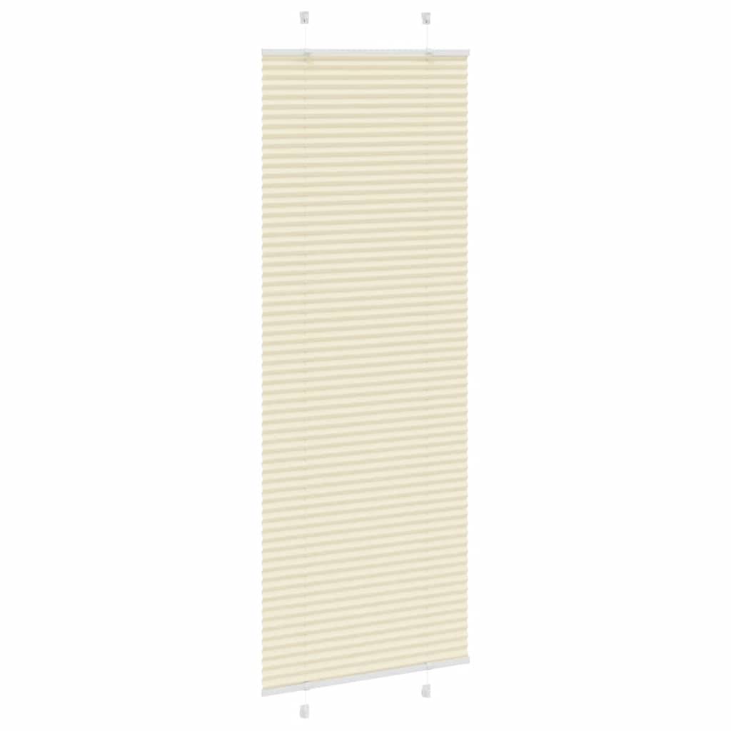 vidaXL Plissee Creme 80x200 cm Stoffbreite 79,4 cm Polyester