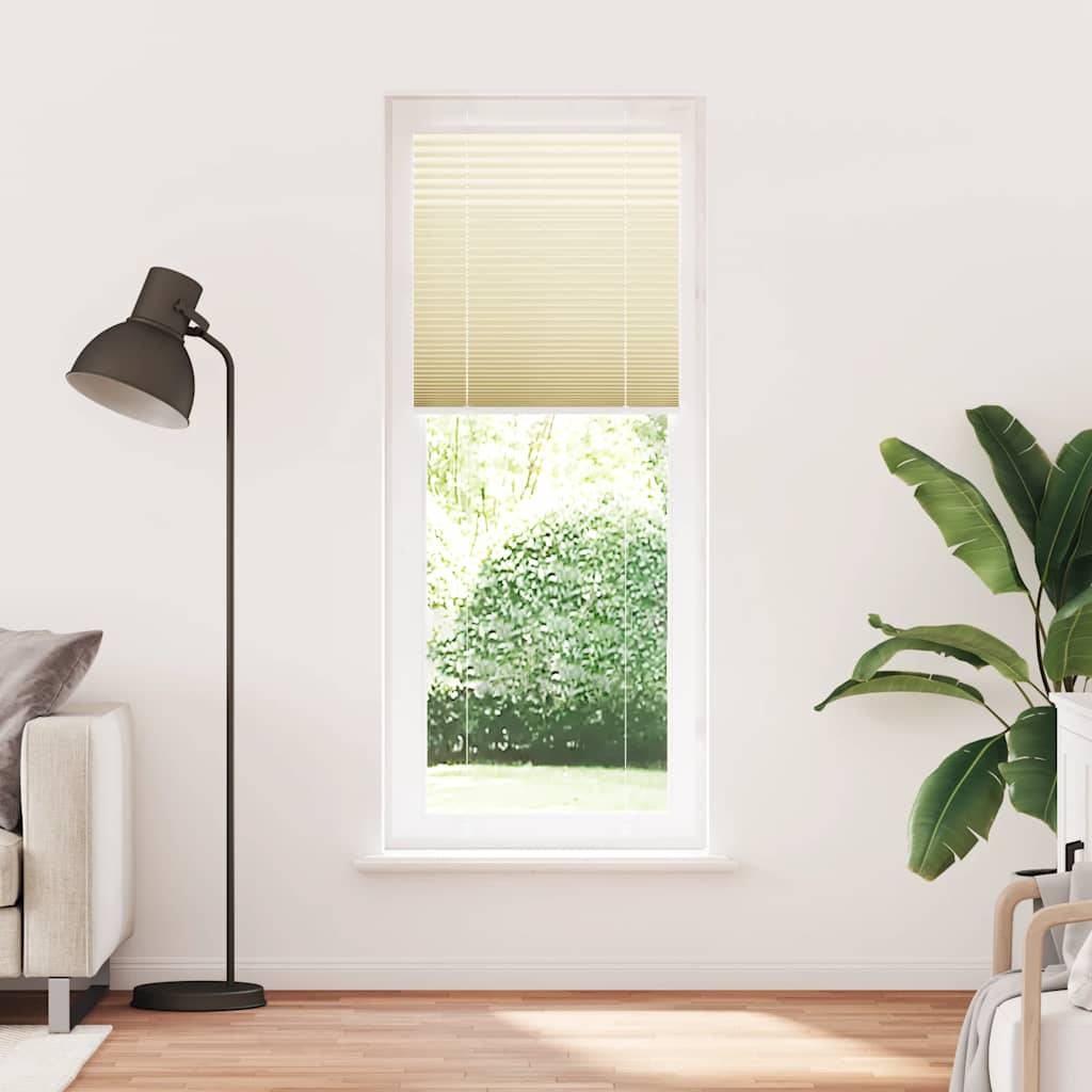vidaXL Plissee Creme 80x200 cm Stoffbreite 79,4 cm Polyester