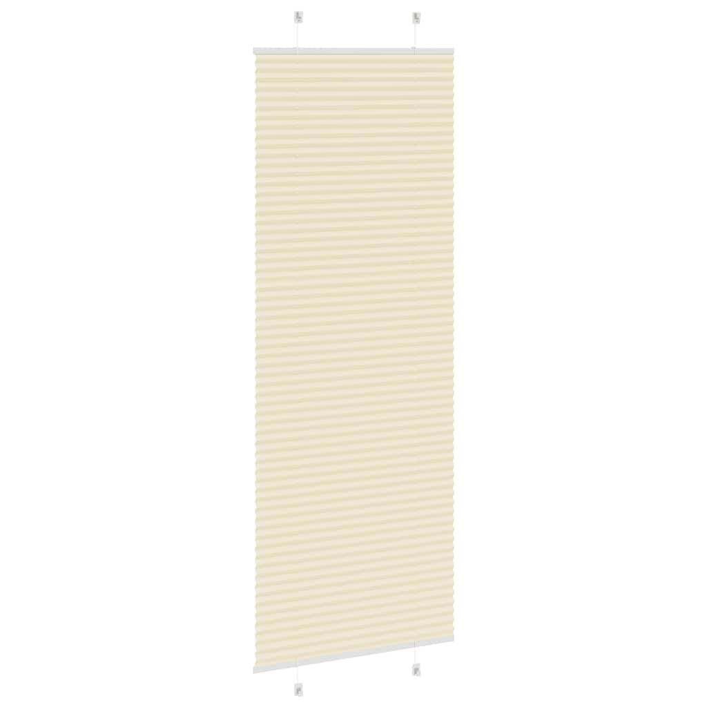 vidaXL Plissee Creme 80x200 cm Stoffbreite 79,4 cm Polyester