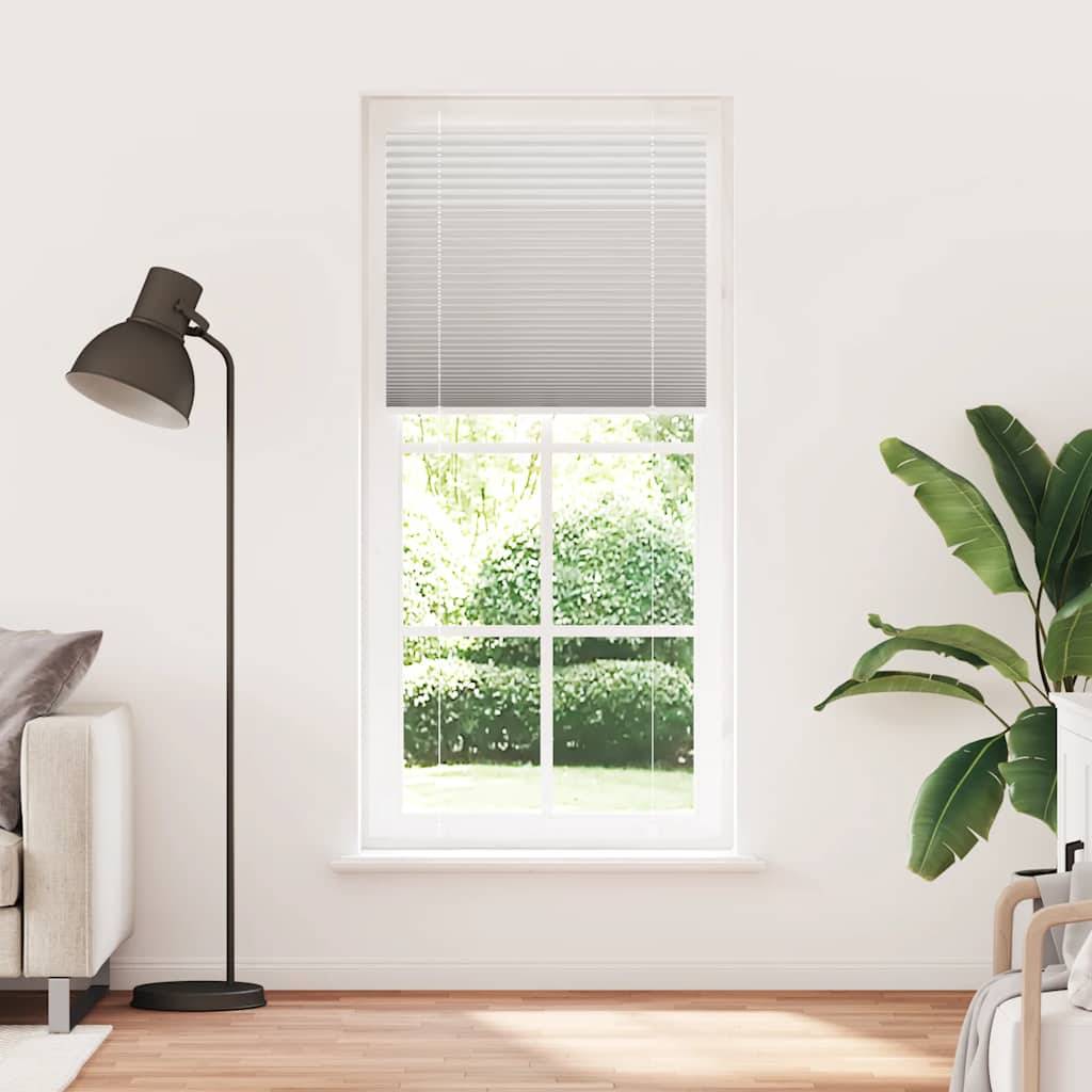 vidaXL Plissee Hellgrau 85x200 cm Stoffbreite 84,4 cm Polyester