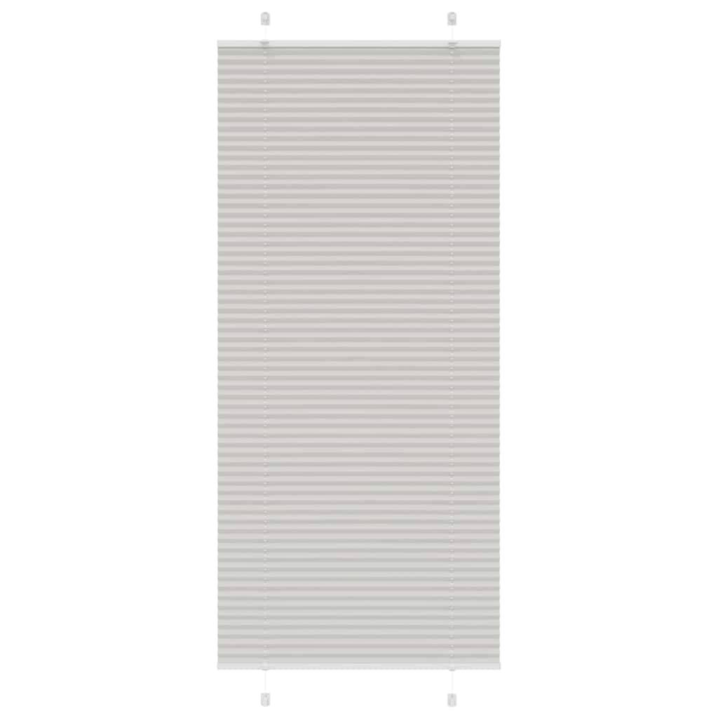 vidaXL Plissee Hellgrau 85x200 cm Stoffbreite 84,4 cm Polyester