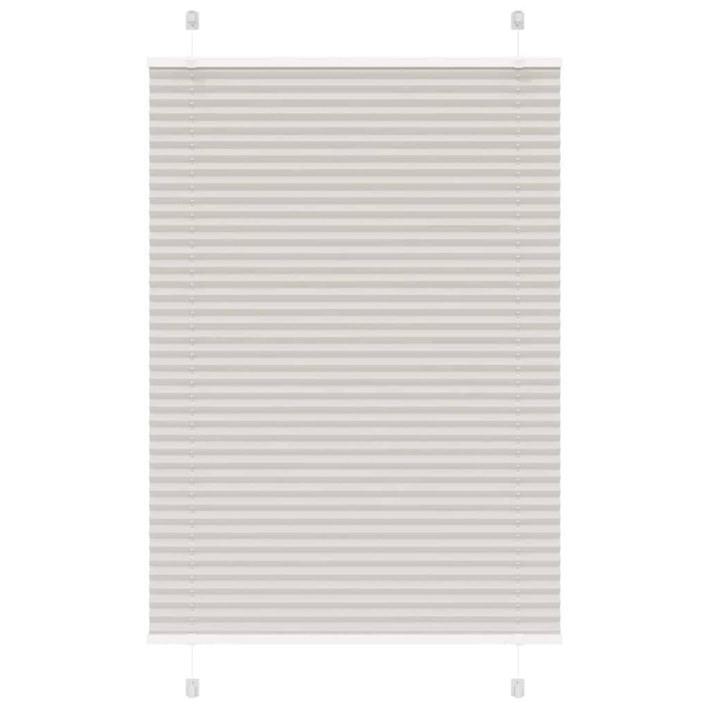 vidaXL Plissee Hellgrau 85x100 cm Stoffbreite 84,4 cm Polyester