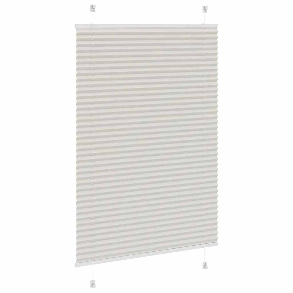 vidaXL Plissee Hellgrau 85x100 cm Stoffbreite 84,4 cm Polyester