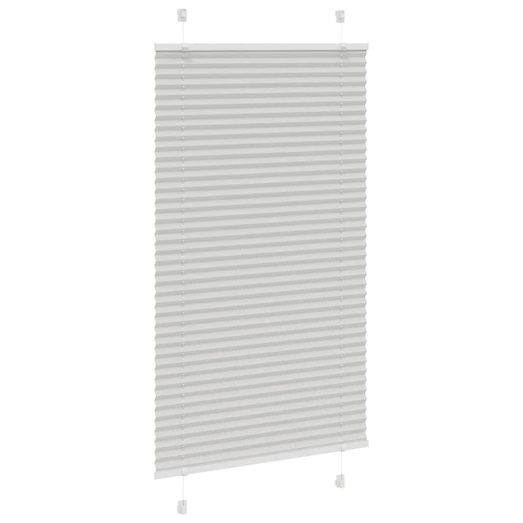 vidaXL Plissee Hellgrau 70x100 cm Stoffbreite 69,4 cm Polyester