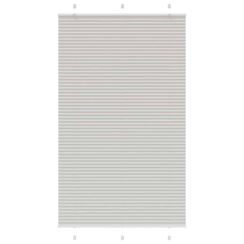 vidaXL Plissee Hellgrau 120x200 cm Stoffbreite 119,4 cm Polyester