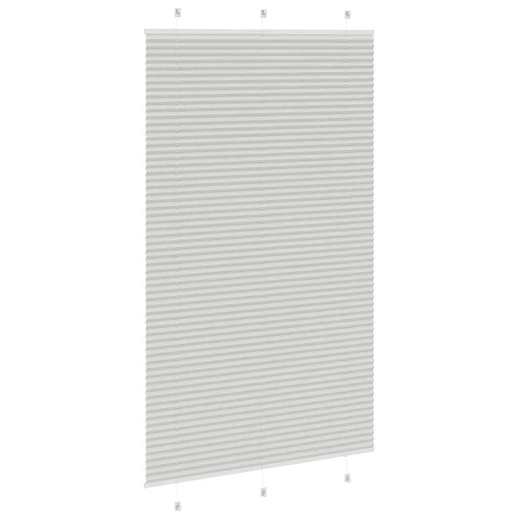 vidaXL Plissee Hellgrau 120x200 cm Stoffbreite 119,4 cm Polyester