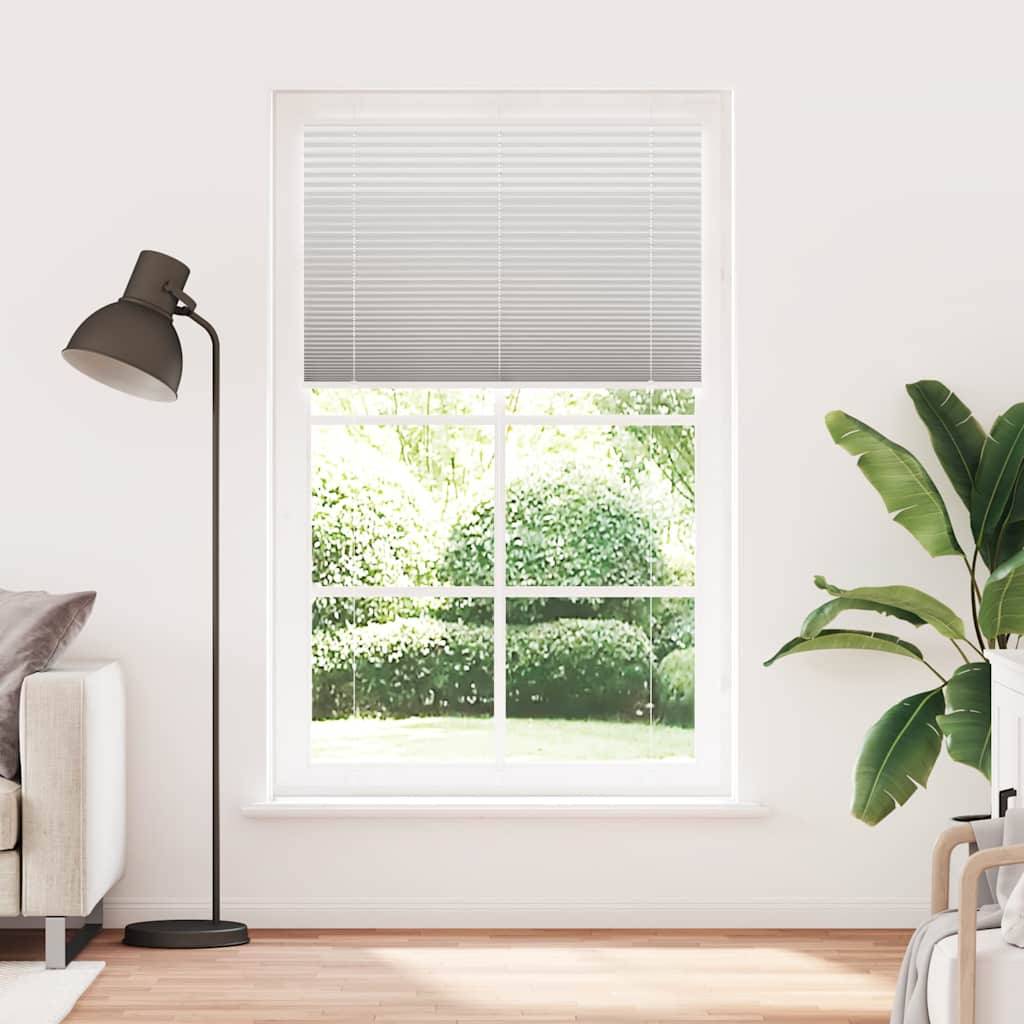 vidaXL Plissee Hellgrau 120x200 cm Stoffbreite 119,4 cm Polyester