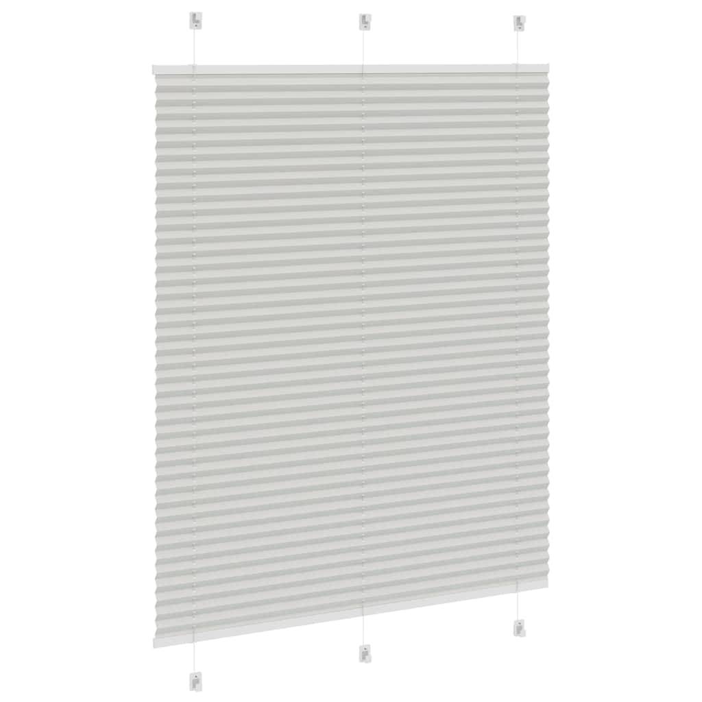 vidaXL Plissee Hellgrau 110x150 cm Stoffbreite 109,4 cm Polyester