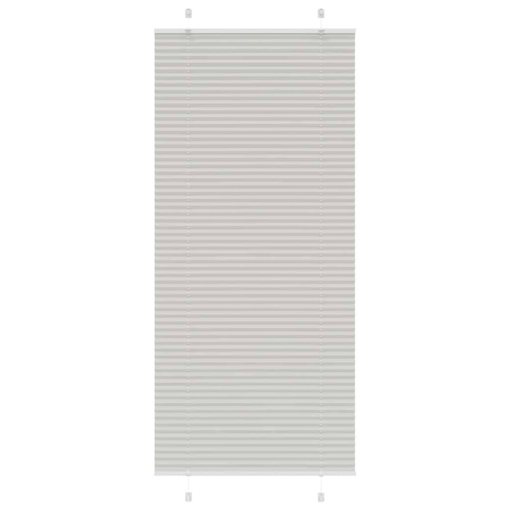 vidaXL Plissee Hellgrau 95x200 cm Stoffbreite 94,4 cm Polyester