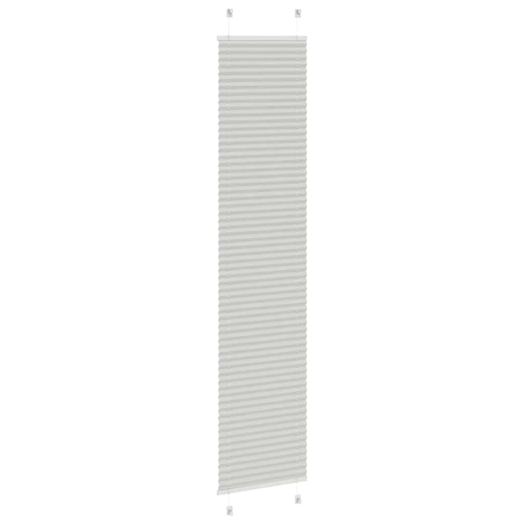 vidaXL Plissee Hellgrau 50x200 cm Stoffbreite 49,4 cm Polyester