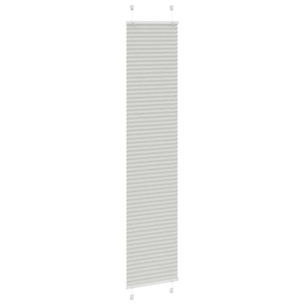 vidaXL Plissee Hellgrau 50x200 cm Stoffbreite 49,4 cm Polyester